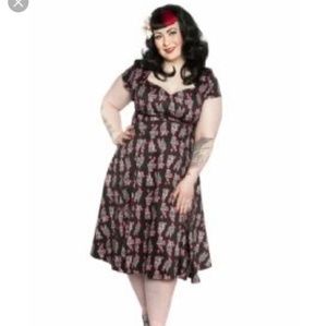 Collectif Regina dress in birdcages M